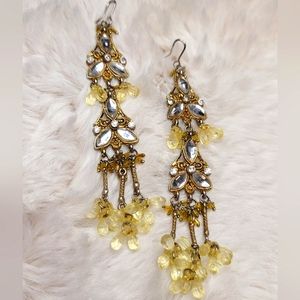 Gold Tone Chandelier Earrings